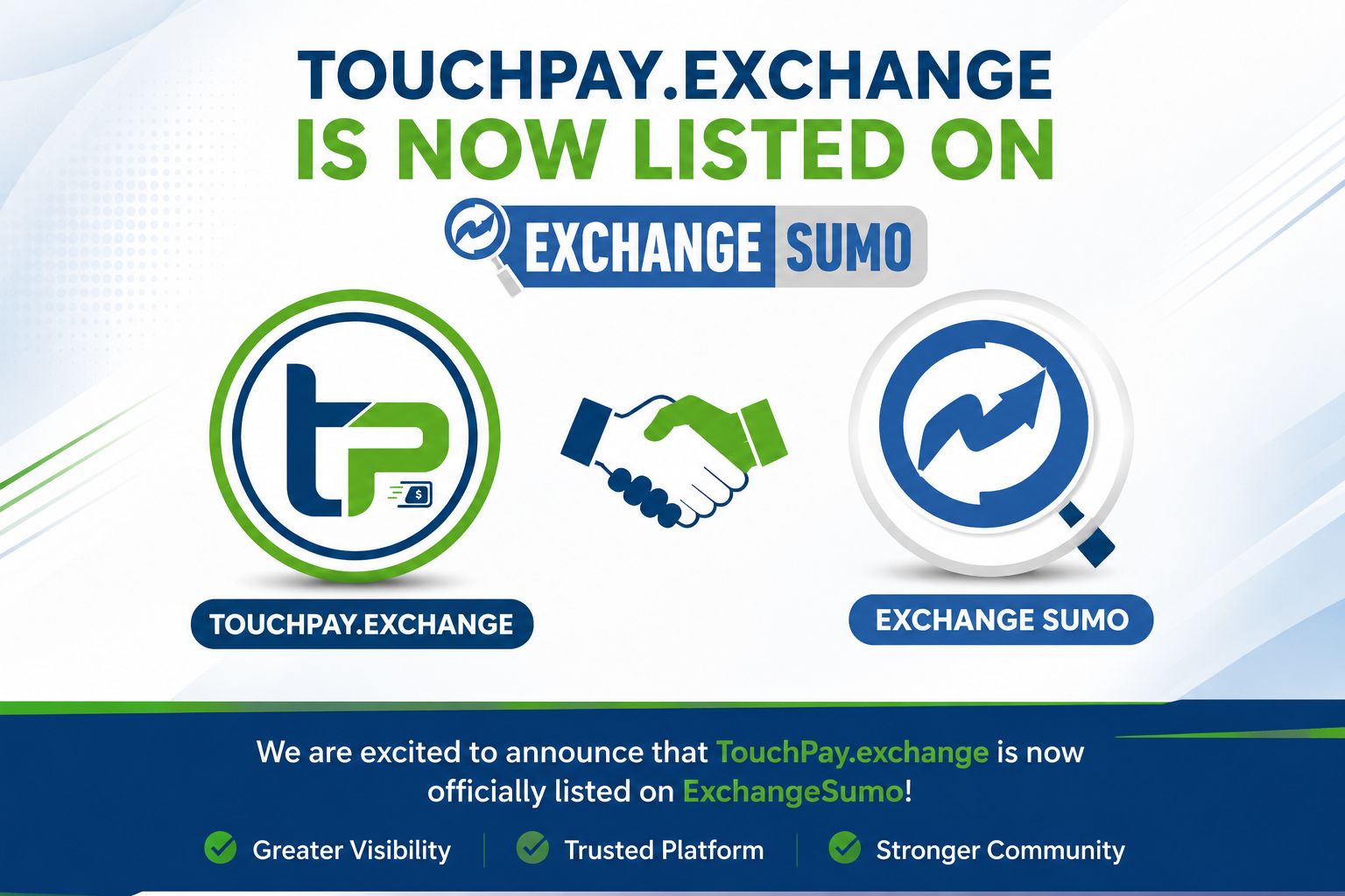 TouchPay.exchange is now listed on ExchangeSumo